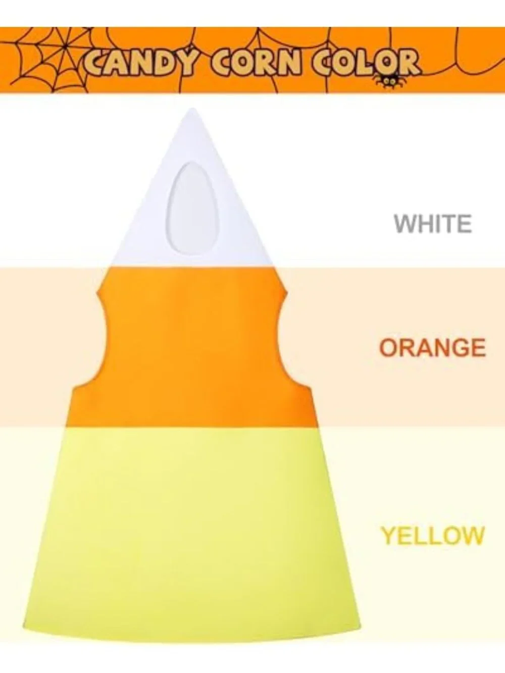 Fun Halloween Candy Corn Costume Cosplay Outfit for Parties & Events